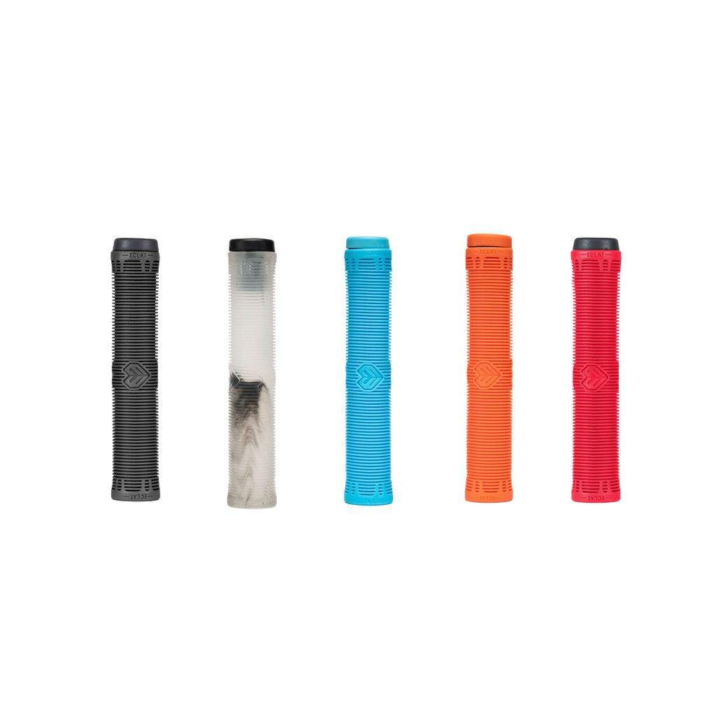 A group of different colored Eclat Filter Grips vape pens with a K3 material on a white background.