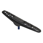 A black plastic holder with a blue screw on it, designed for performance racers called the Tioga D Spyder Evo Weeny Seat.