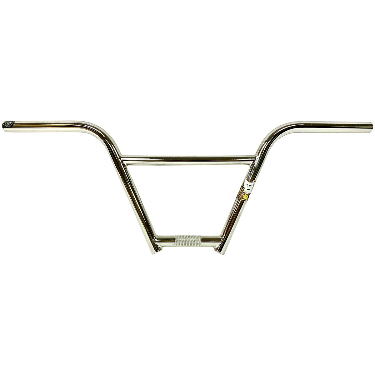 The S&M Fu-Bar 4 Piece Bar handlebar boasts a sturdy V-shaped support in the center, made from 4130 CrMo for exceptional durability and performance.