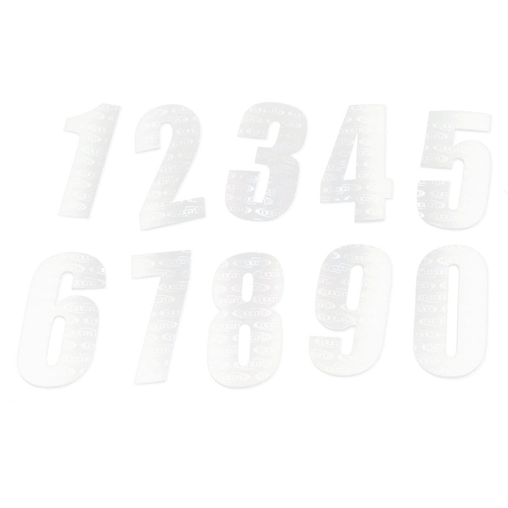 Dirt Designs White Race Number / 4 - Buy online at LUXBMX.COM