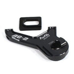 Black metal Profile Racing AC-2 Disc Brake Adapter featuring a rectangular spacer, marked "75MM.