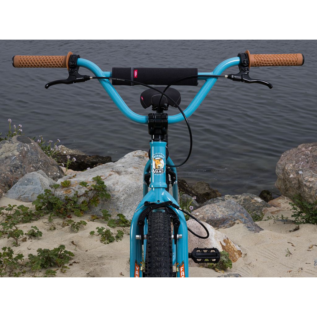 The Fairdale Taj X Vans 27.5 Inch Bike is blue.