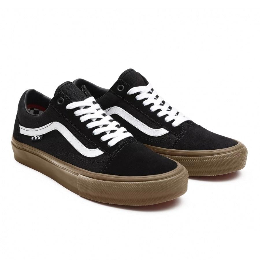 Black vans shop with gum bottom