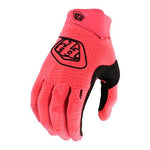 A TLD 22S Air Glove Glo Red with a black logo on it.