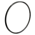 The Alienation Mite TCS Rim 24 x 1-1/8th Inch 28 Hole (520mm) is a circular, black plastic ring with a thin profile and smooth surface that is tubeless compatible and ideal for junior cruiser rims.