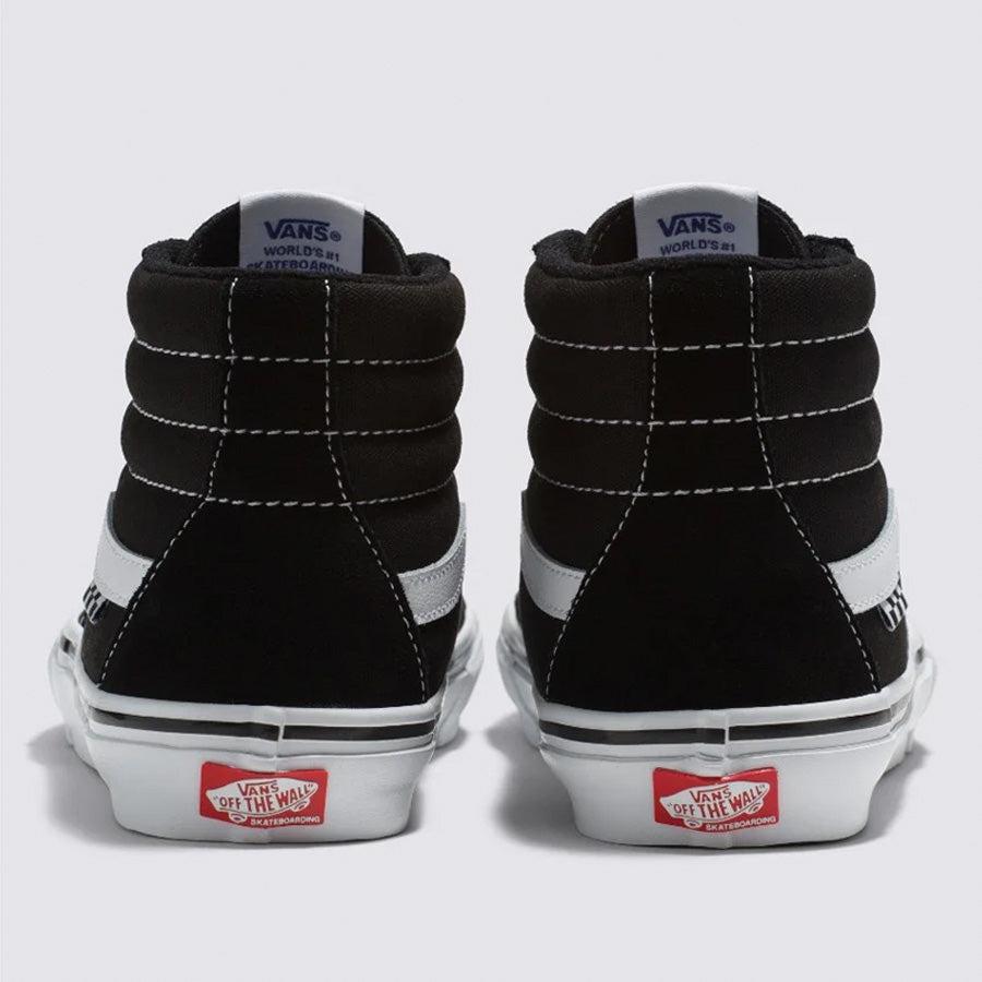 Vans sk8 hi pro black online white