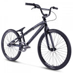 The Chase Element Pro Cruiser Bike features a sleek black design, narrow tires, an Expert XL frame, Ikon carbon forks, front and rear brakes, and a straight handlebar.