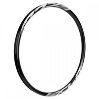 A black and white striped Excess XLC Aluminium 451 Rim with a sleek design, shown against a white background.