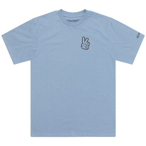 The TLD 25.1 Peace Out T-Shirt features a small peace sign graphic on the left chest, exuding positive vibes.