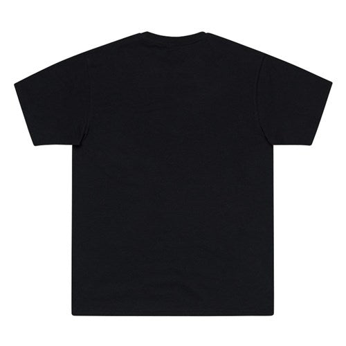 The TLD 25.1 Stamp SS T-Shirt showcases a sleek black short-sleeve design with its back side displayed flat.