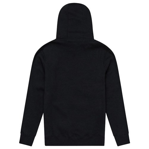 The TLD 25.1 Signature Pull Over Hoodie, in black, features a cozy hood and long sleeves in its back view, making it a versatile wardrobe essential.