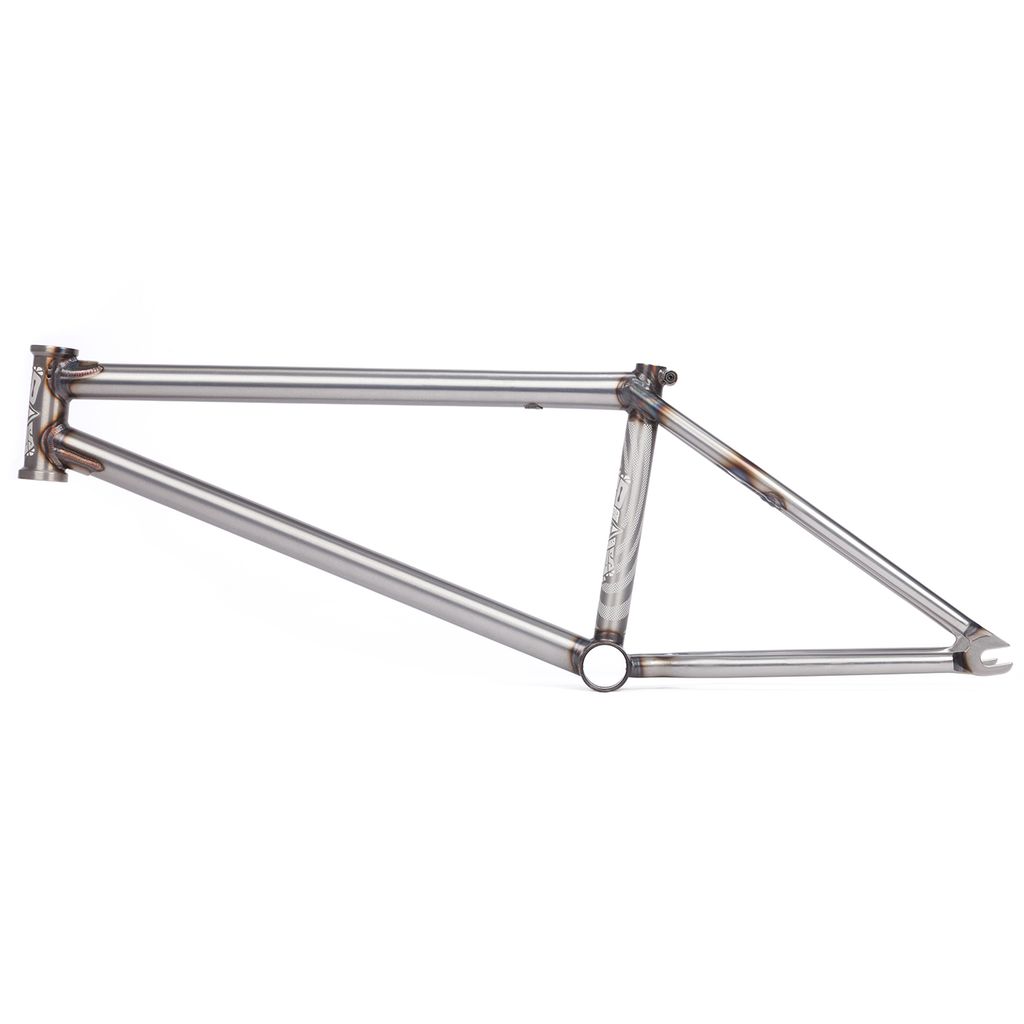 The BSD Focus Frame (Gaspar Guendulain), featuring built-in chain tensioners, is showcased in a side view against a white background.