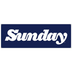 The image highlights the "Sunday Classy Logo Banner," featuring bold, white text in a stylized font against a dark blue background, embodying an elegant design.