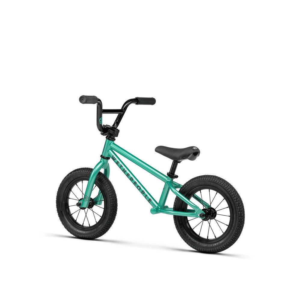 Pre-order the Wethepeople Prime Balance BMX Bike: a small teal model with sleek black handlebars and wheels.