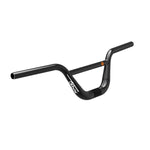 A sleek black Box One Oversized Chromoly Bars, featuring a low-rise design and an orange logo near the center, crafted from oversized chromoly bars with a 31.8mm clamp size for added stability.