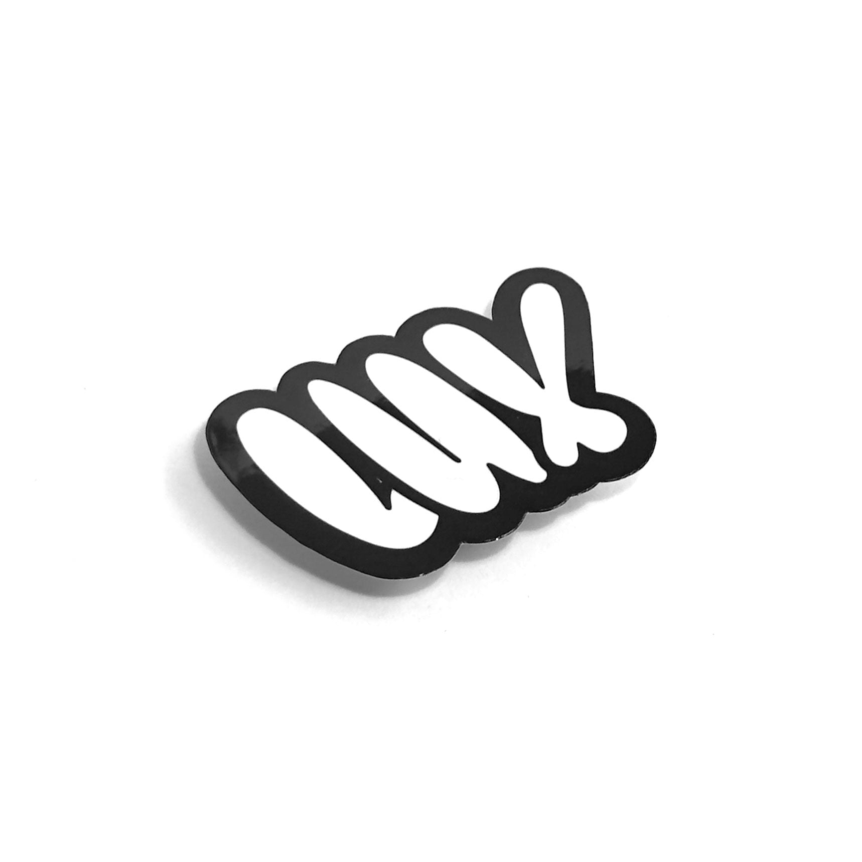 Presenting the LUXBMX Bubble Logo Sticker: a waterproof vinyl design showcasing bold, curvy "LUX" letters on a pristine white background—a trendy choice for decorating ramps and helmets.