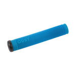 Ribbed Odyssey Broc Raiford Grips in blue with a black end cap, showcased on a white background, exuding a stylish appeal.