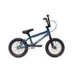 The Colony Horizon 14 Inch Bike, featuring black handlebars, seat, and tires, mirrors the style favored by BMX Freestyle Olympic athletes with its small frame and compact wheels.