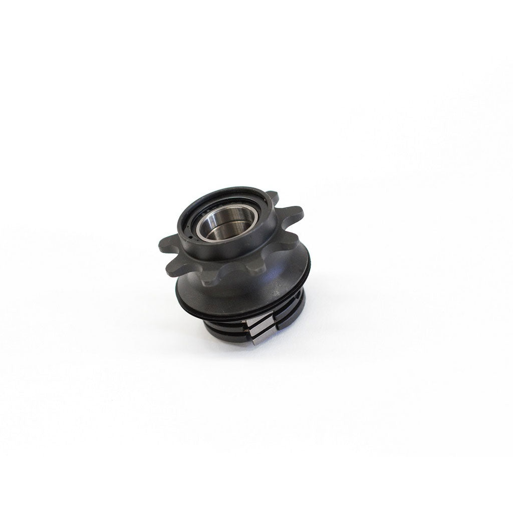 A black mechanical part with a cylindrical metal core and gear-like outer structure, suited for Colony TW 9T Complete Driver RHD bikes, set against a plain white background.