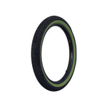 A DRS Arrow FS 20 Inch Tyre with a green sidewall and black tread pattern.