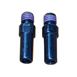 A pair of blue and purple threads on a white background with Hi-Tech Removable V-Brake Mounts.