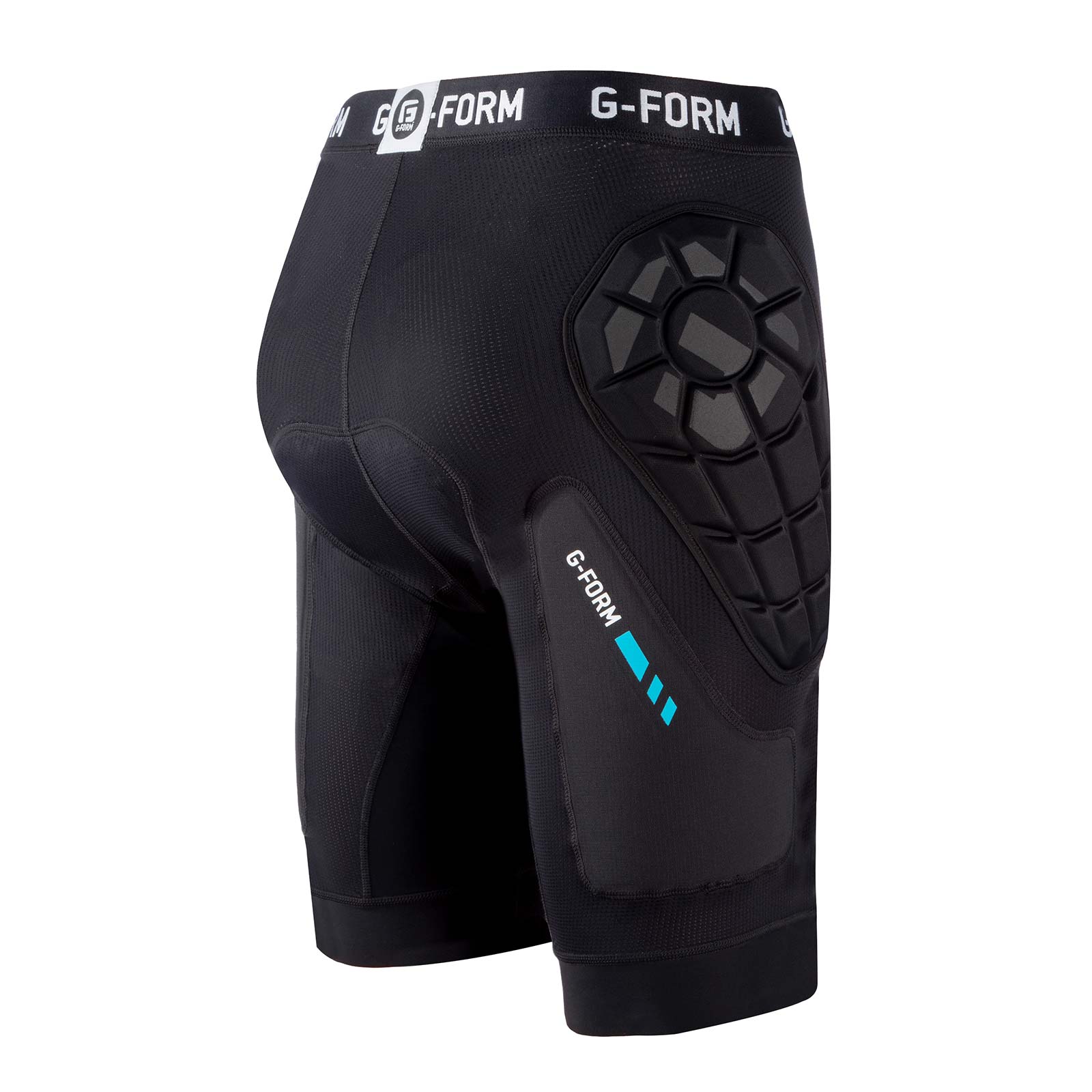 Introducing the G-Form MX Impact Shorts in black, designed with SmartFlex technology for superior hip protection. These protective shorts are ideal for motocross, featuring padded hips to ensure excellent impact resistance.