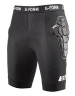 The black G-Form Pro-X3 Bike Short Liner includes body-mapped SmartFlex pads for thigh protection and features waistband branding.