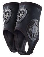 The G-Form Pro-X Ankle Guards (Pair) are black neoprene guards equipped with SmartFlex pads for superior impact protection, featuring protective padding and cut-outs for the heel and toe.