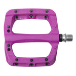 The HT PA03A Pedals feature a nylon-reinforced pink composite body with multiple screws and a CNC Cromoly spindle on the right side.