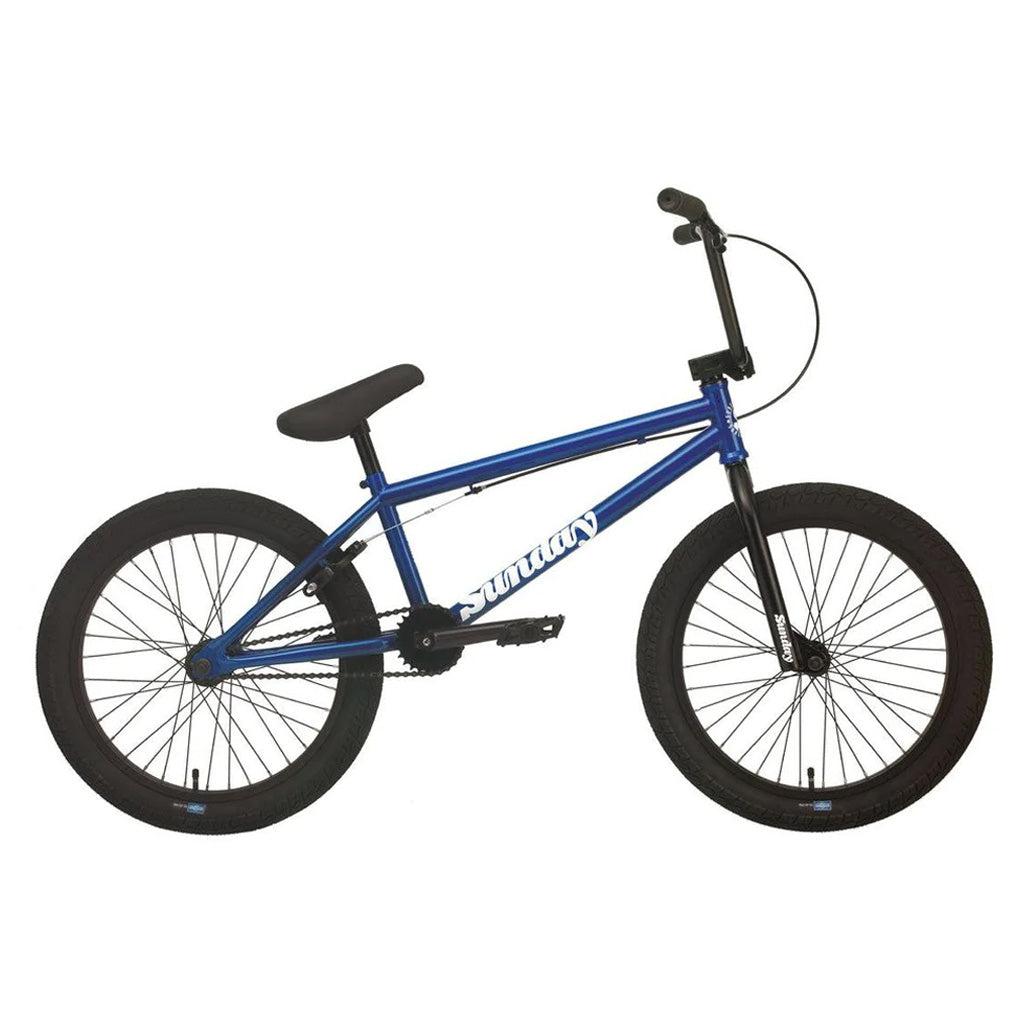 Blue and shop white bmx bike