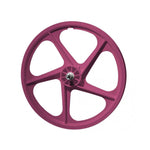 Peregrine Master Graphite 20 Inch Wheel Set featuring a pink wheel with five spokes and a central hub.