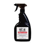 Black spray bottle labeled "Ride Mechanic Bike Juice Degreaser" with a trigger nozzle, ideal for precise drivetrain cleaning.