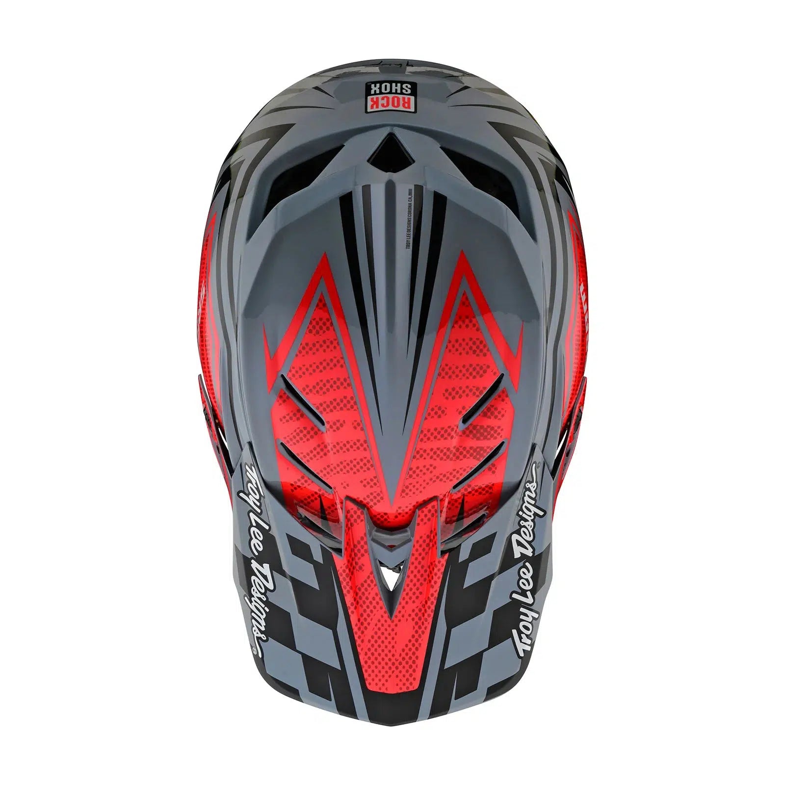 A TLD D4 Carbon AS Helmet W/MIPS SRAM Red / Black on a white background.