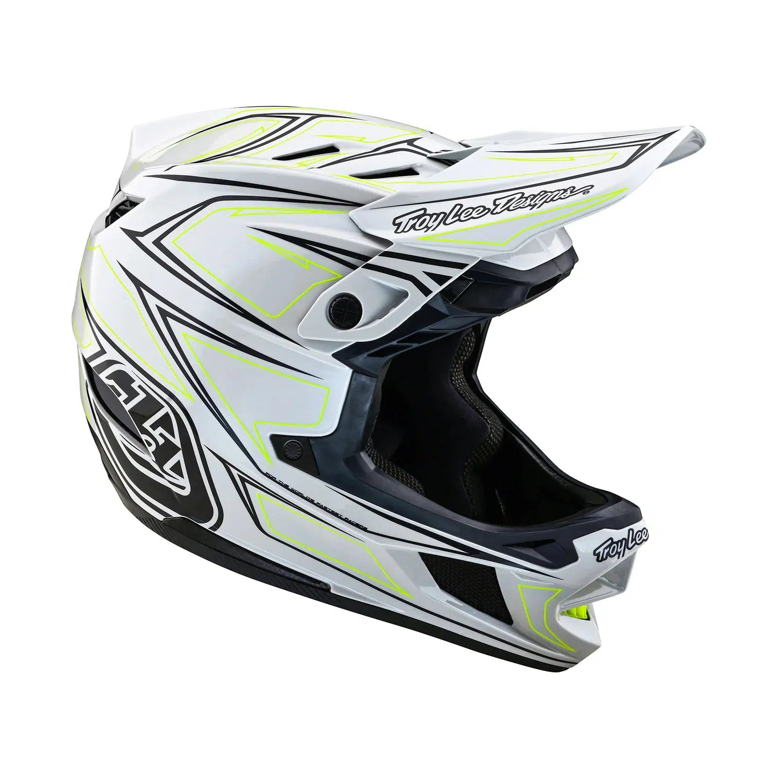 A TLD D4 AS Composite Helmet W/MIPS Pinned Light Grey with Mips C2 protection system on a white background.