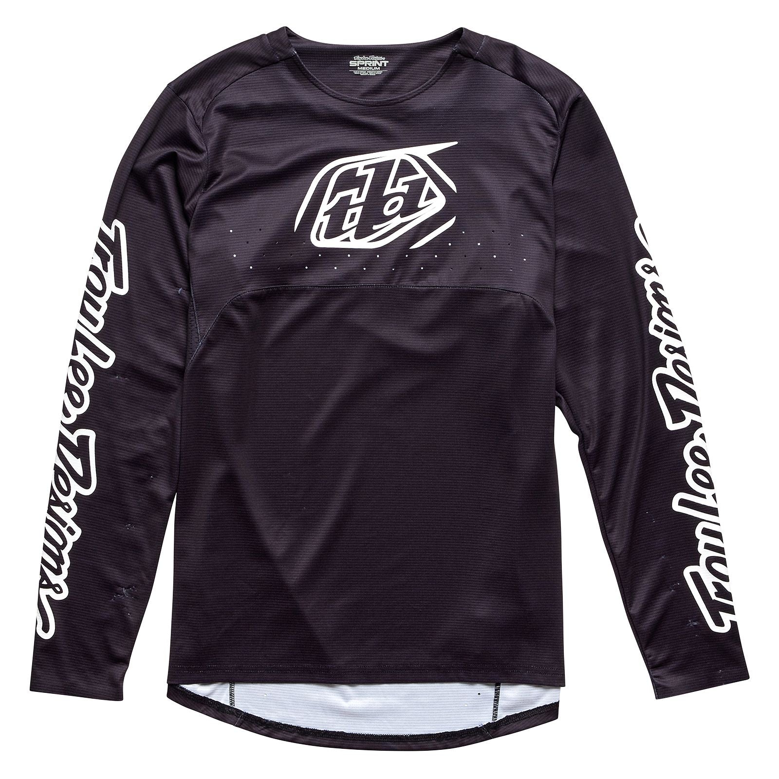 TLD Sprint Jersey Icon Black creates moisture-wicking long sleeve BMX race jerseys.