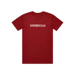 Dead Leisure Paper Block Logo T-Shirt / Cardinal Red / XL