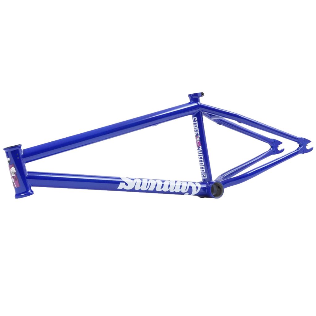 For sale: Sunday Street Sweeper Frame (Jake Seeley Signature) in blue. Perfect for street riding enthusiasts and fans of the Street Sweeper series.