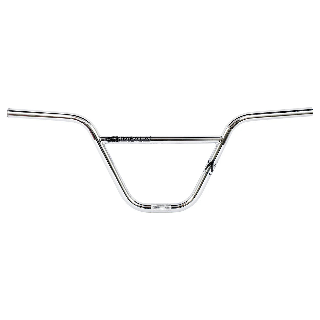 The Avian 64 Impala Cruiser Bars feature a matte black chrome finish, crossbar design, central brand logo, and durable chromoly construction.