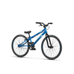 An entry level race bike from the Radio Cobalt Mini Bike range, featuring a blue bmx bike on a white background.