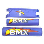 The BMX Pad Set comes in blue and features a striking yellow lightning bolt, adding bold style to your ride. Ride with confidence, knowing your gear combines protection and flair.