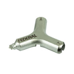 The Federal Stance Spoke Key is a silver, three-pronged tool resembling a BMX spoke tool, with "FEDERAL" label and numbers "1" and "2" for precise wheel building.