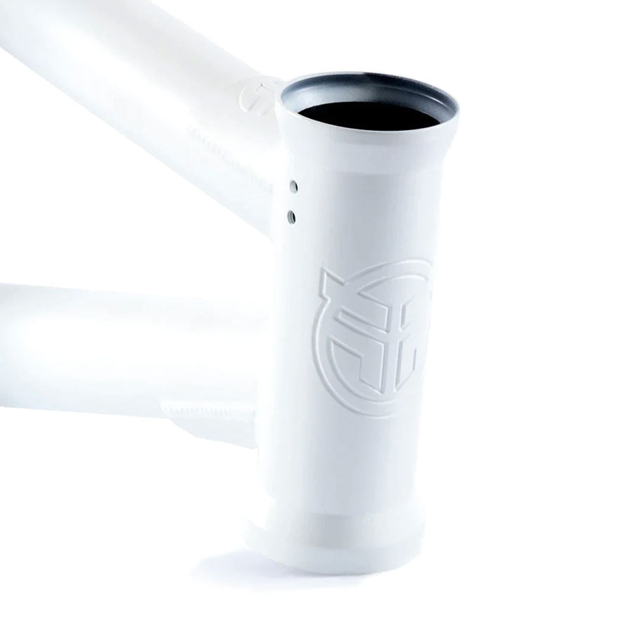 A white bicycle frame on a white background featuring the Federal Lacey 3 Frame.