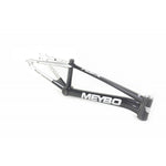 A black and white Meybo 2023 HSX Frame Pro 22.5, crafted from 6061 T-6 hydroformed tubing, features a visible brand logo and is positioned against a plain white background.