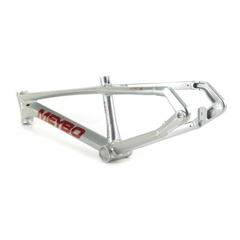 A silver Meybo 2024 HSX Expert alloy frame on a white background.