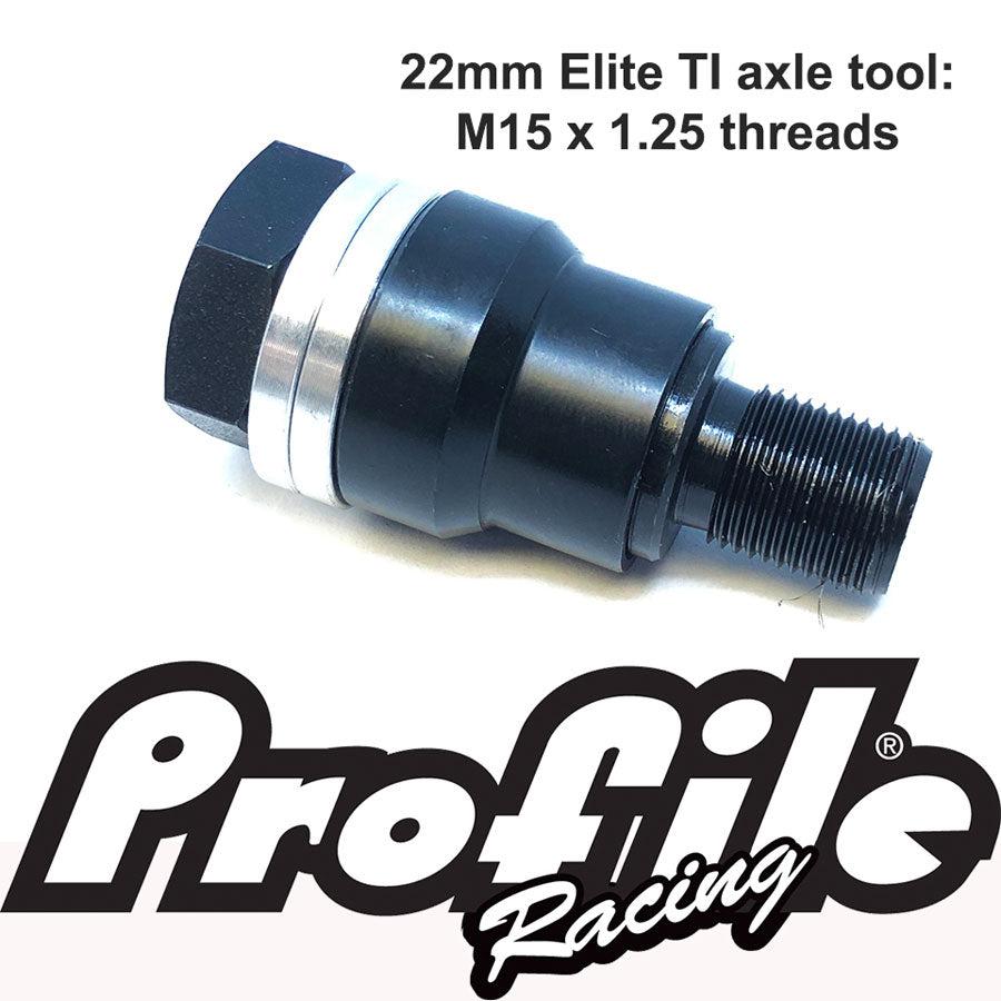 Introducing the Profile Elite Crank Installation/Removal Tool, an excellent choice for your 3-piece crankset. Featuring M15 x 1.25 threads and a stylish black and silver finish, it’s engineered to effortlessly manage 48 spline axles and spline drive sprockets.