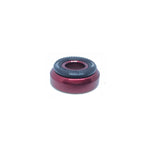 An image of a red rim with Profile Hub Cone Spacer 10mm (Drive Side) Red on a white background.