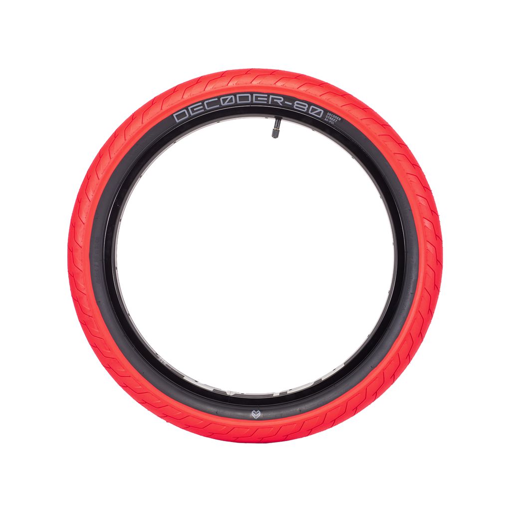 A red Eclat Decoder tyre (Low Pressure) (Each) on a white background.