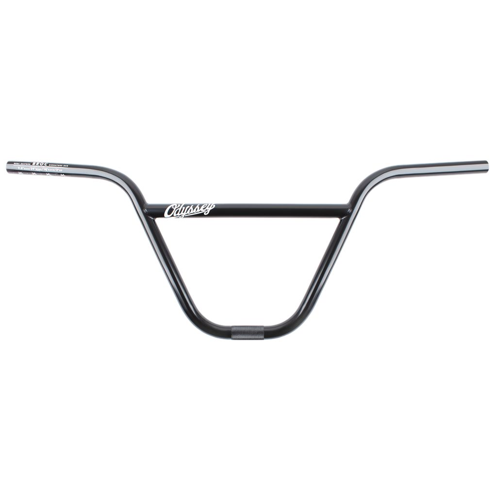 Odyssey Broc Bars are black BMX handlebars with a crossbar and a white "Colt" logo. Inspired by Broc Raiford, they come with the 41-Thermal Lifetime Warranty.