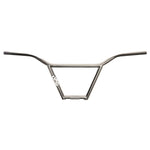 United JOG Bar 4130 Chromoly steel BMX handlebars with a central triangular design, isolated on a white background.