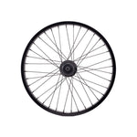 A Saltplus Summit 20 Inch Cassette Rear Wheel with a black rim and spokes, viewed from the side.